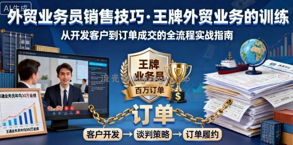 外贸业务员销售技巧,王牌外贸业务的训练