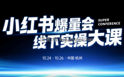 戴小胖·小红书爆量会线下课(杭州10月24-26号)