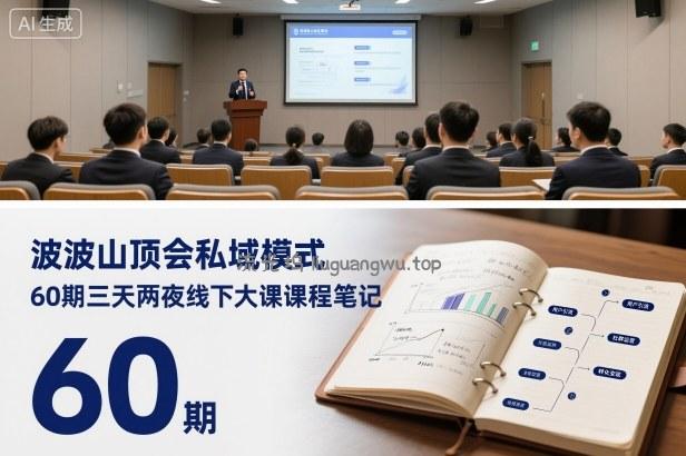 波波山顶会私域模式60期三天两夜线下大课课程笔记(文档)