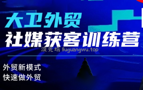 大卫老师·外贸社媒获客独家训练营(更新)