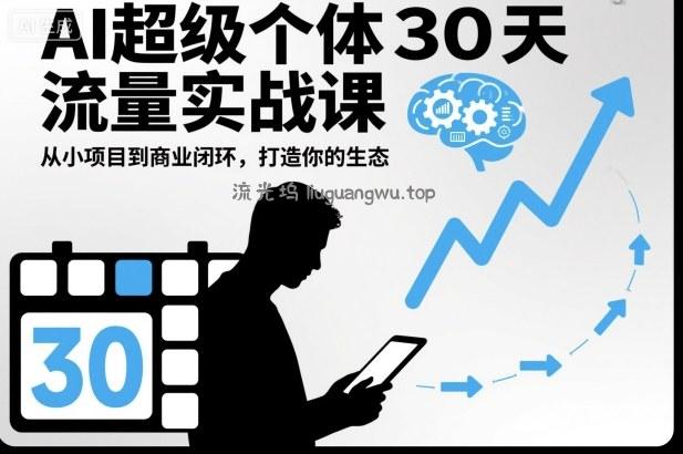 AI超级个体30天流量实战课，从小项目到商业闭环，打造你的生态